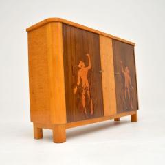 Antique Swedish Inlaid Satin Birch Cabinet - 3254504