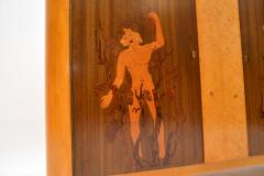 Antique Swedish Inlaid Satin Birch Cabinet - 3254505
