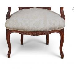 Antique Swedish Louis XV Style Beechwood Fauteuil Arm Chairs 1 of 2 - 4715769