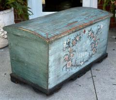 Antique Swedish Primitive Folk Art Hope Chest Trunk - 3234745