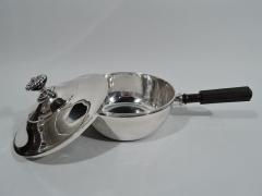 Antique Swiss Biedermeier Silver Covered Chafing Dish 19 C - 3750044