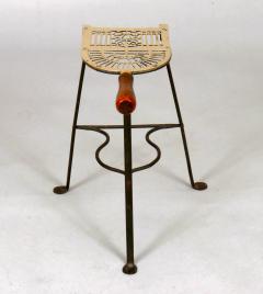 Antique Tall Brass and Iron Trivet - 3439091