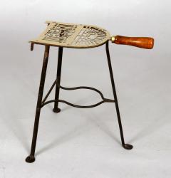 Antique Tall Brass and Iron Trivet - 3439092