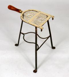 Antique Tall Brass and Iron Trivet - 3439095