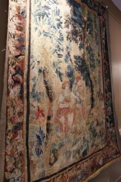 Antique Tapestry with Forest Landscape - 3969160