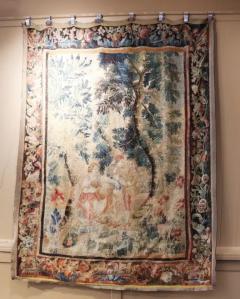 Antique Tapestry with Forest Landscape - 3969225