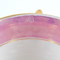 Antique Tea Cup and Saucer Pink Lustre Souvenier Porcelain Germany 19th C  - 174966