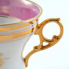 Antique Tea Cup and Saucer Pink Lustre Souvenier Porcelain Germany 19th C  - 174970