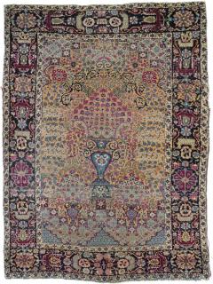 Antique Tehran Rug 4 7 x 6 5  - 4406187
