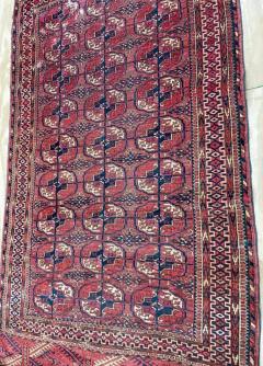 Antique Tekkeh Turkoman Engsi Hatchli 4 Seasons Rug AS IS - 3973535