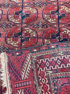 Antique Tekkeh Turkoman Engsi Hatchli 4 Seasons Rug AS IS - 3973574