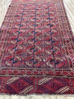 Antique Tekkeh Turkoman Engsi Hatchli 4 Seasons Rug AS IS - 3973576