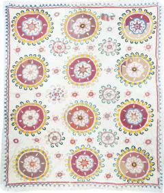 Antique Textile Suzani 7 1 x 8 5  - 4538782