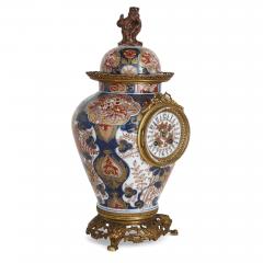 Antique Three Piece Meiji Period Japonisme Vase Clock Set - 2093663