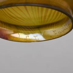 Antique Tiffany Studios Tripod Candlestick with Feather Favrile Glass Shade - 4756471