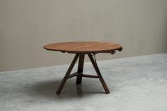 Antique Tilt Top Center Table in Solid Wood and Wrought Iron The Netherlands - 4468349