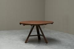 Antique Tilt Top Center Table in Solid Wood and Wrought Iron The Netherlands - 4468382