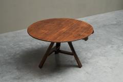 Antique Tilt Top Center Table in Solid Wood and Wrought Iron The Netherlands - 4468384