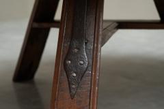 Antique Tilt Top Center Table in Solid Wood and Wrought Iron The Netherlands - 4468387