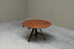 Antique Tilt Top Center Table in Solid Wood and Wrought Iron The Netherlands - 4468389