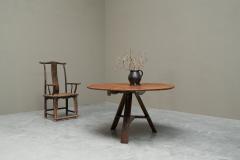 Antique Tilt Top Center Table in Solid Wood and Wrought Iron The Netherlands - 4468390