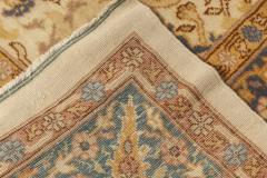 Antique Turkish Blue Beige Dark Yellow Handwoven Wool Rug Borlou - 2456687
