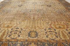 Antique Turkish Blue Beige Dark Yellow Handwoven Wool Rug Borlou - 2456688