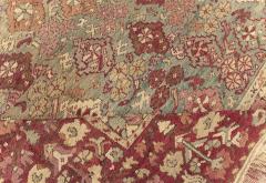 Antique Turkish Ghiordes Beige Green Orange Pink Red Rug Size Adjusted  - 2450559