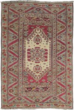 Antique Turkish Giordes Wool Rug 4 1 x 6 0  - 4458696
