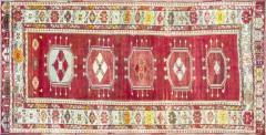Antique Turkish Kirshehir Runner Gallery rug - 3973977