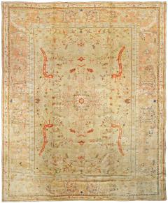 Antique Turkish Oushak Beige Botanic Rug - 2450362