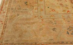 Antique Turkish Oushak Beige Botanic Rug - 2450364