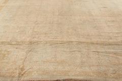 Antique Turkish Oushak Beige Hand Knotted Wool Rug - 2465410