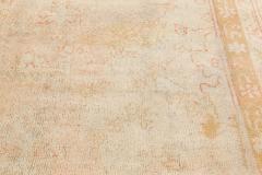 Antique Turkish Oushak Beige Hand Knotted Wool Rug - 2465413