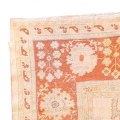Antique Turkish Oushak Beige Handwoven Wool Carpet - 2451039