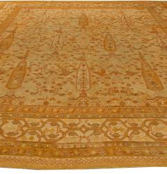 Antique Turkish Oushak Beige Handwoven Wool Rug - 2456773