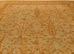 Antique Turkish Oushak Beige Handwoven Wool Rug - 2456774