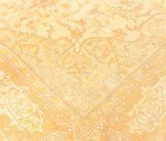 Antique Turkish Oushak Beige and Salmon Handmade Wool Rug - 2456588