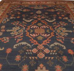 Antique Turkish Oushak Blue Handmade Wool Rug - 2451049