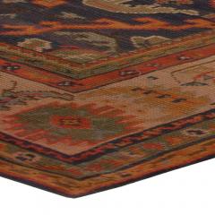 Antique Turkish Oushak Blue Handmade Wool Rug - 2451051