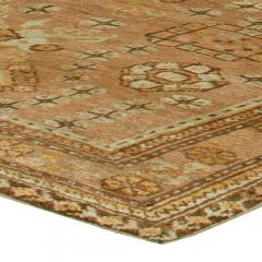 Antique Turkish Oushak Brown Beige Gray Handwoven Wool Rug - 2456781