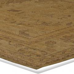 Antique Turkish Oushak Brown Handmade Wool Rug - 2456728