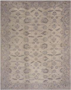 Antique Turkish Oushak Camel and Taupe Handwoven Wool Carpet - 2456715