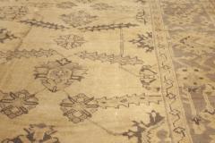 Antique Turkish Oushak Camel and Taupe Handwoven Wool Carpet - 2456717