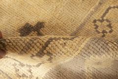 Antique Turkish Oushak Camel and Taupe Handwoven Wool Carpet - 2456720