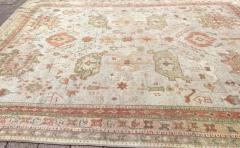 Antique Turkish Oushak Carpet Oil painting for your floor - 3971135