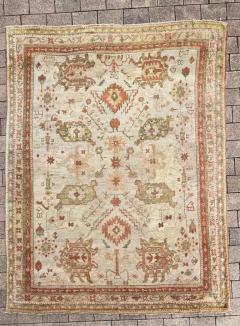 Antique Turkish Oushak Carpet Oil painting for your floor - 3971286