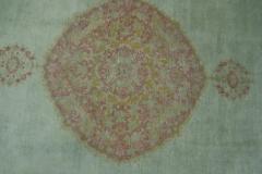 Antique Turkish Oushak Carpet Pistachio Green - 3969426