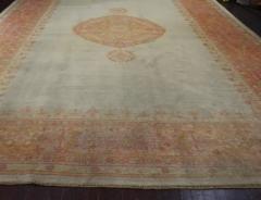 Antique Turkish Oushak Carpet Pistachio Green - 3969430