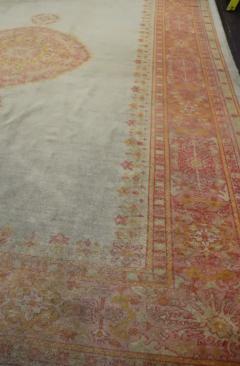 Antique Turkish Oushak Carpet Pistachio Green - 3969441